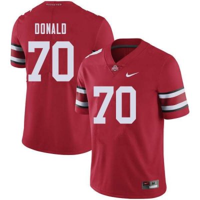 Men's Ohio State Buckeyes #70 Noah Donald Red Nike NCAA College Football Jersey New Arrival TCW3744DJ